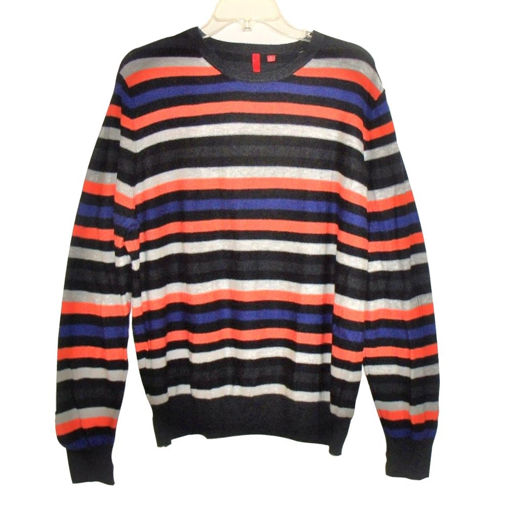 Saks Fifth Avenue Wool Cashmere Striped Sweater - Picture 1 of 4